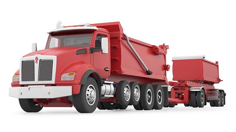 DCP 1/64 Kenworth T880 Rogue Dump Rogue Transfer Dump Trailer #60-1278📌USA