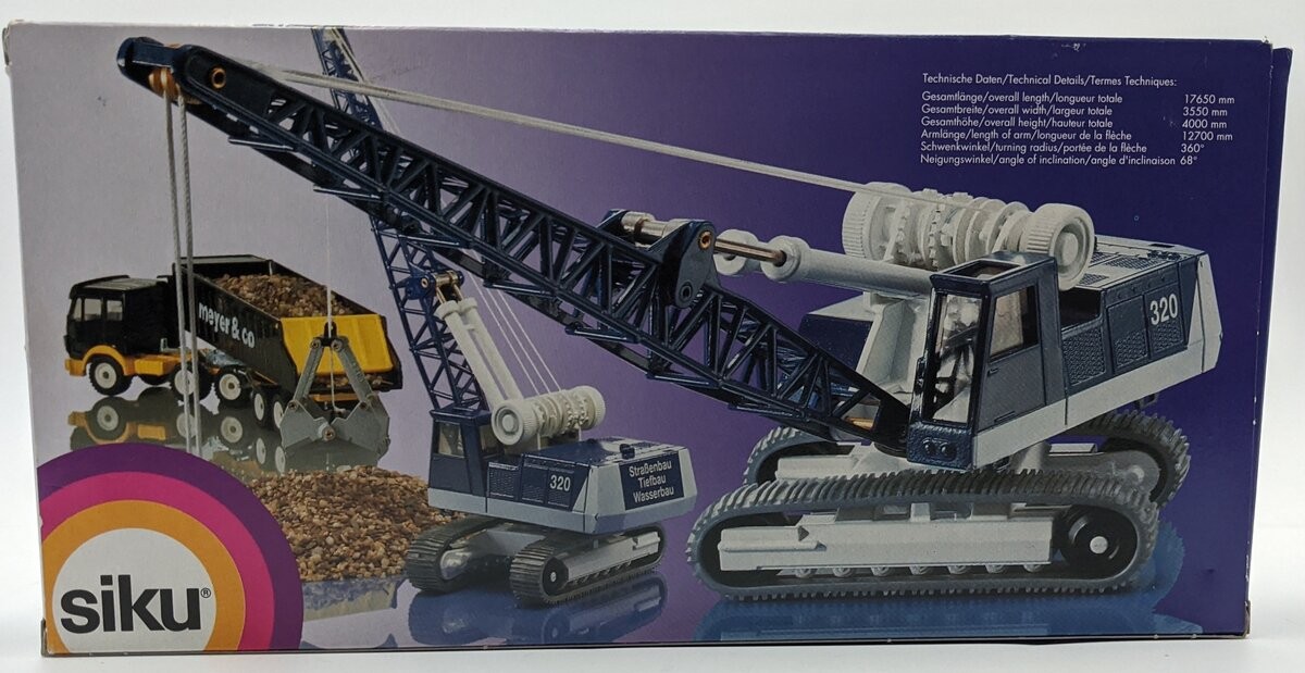 Siku 3514 1:55 Menck Lattice Boom Crawler W/Clam NIB