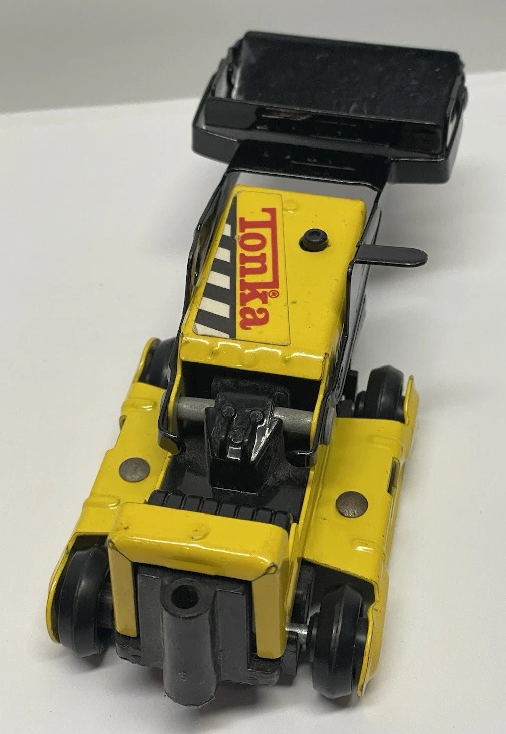 Vtg Tonka Bulldozer Steel Metal Front End Bucket Loader 55290 Yellow Die-cast