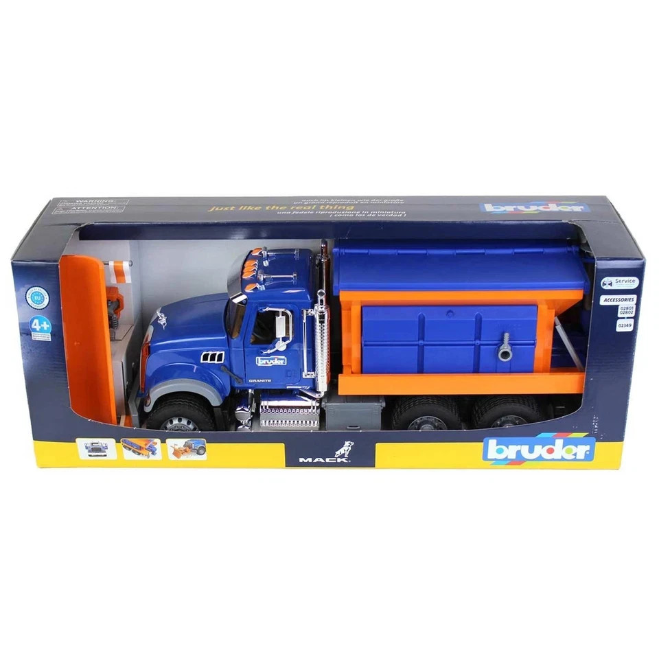 1/16 Mack Granite Winter Service Snow Plow Truck by Bruder 02816