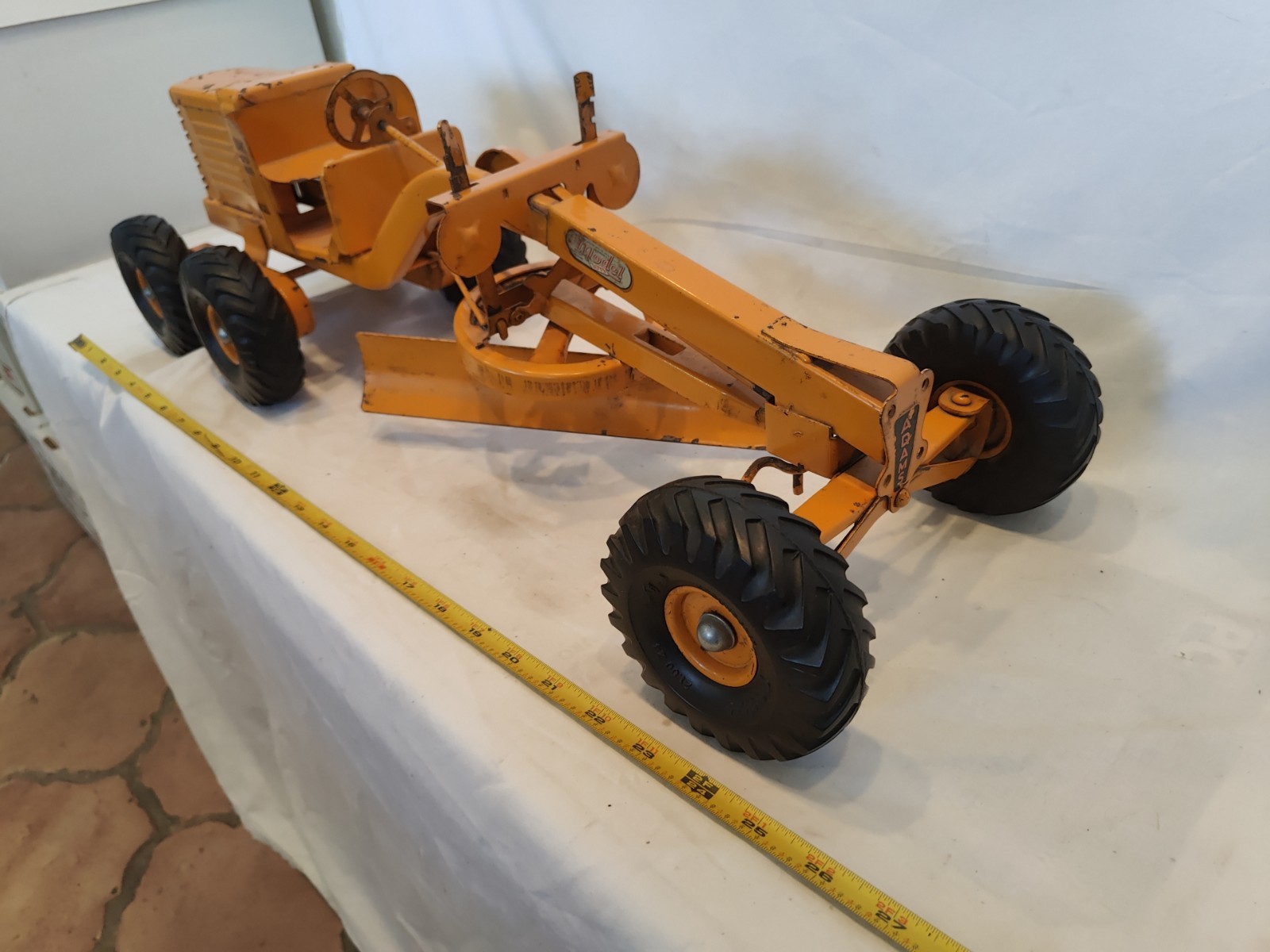 Doepke Model Toys Adams Road Grader Diesel Motor Steel 1950’s Vintage Nice Cond.