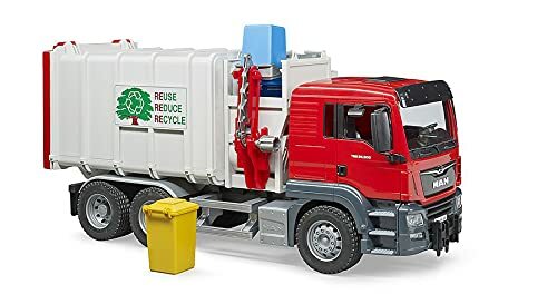 Bruder 3761 MAN TGS Side Loading Garbage Truck Scaled Model Vehicles, Multi-Colo
