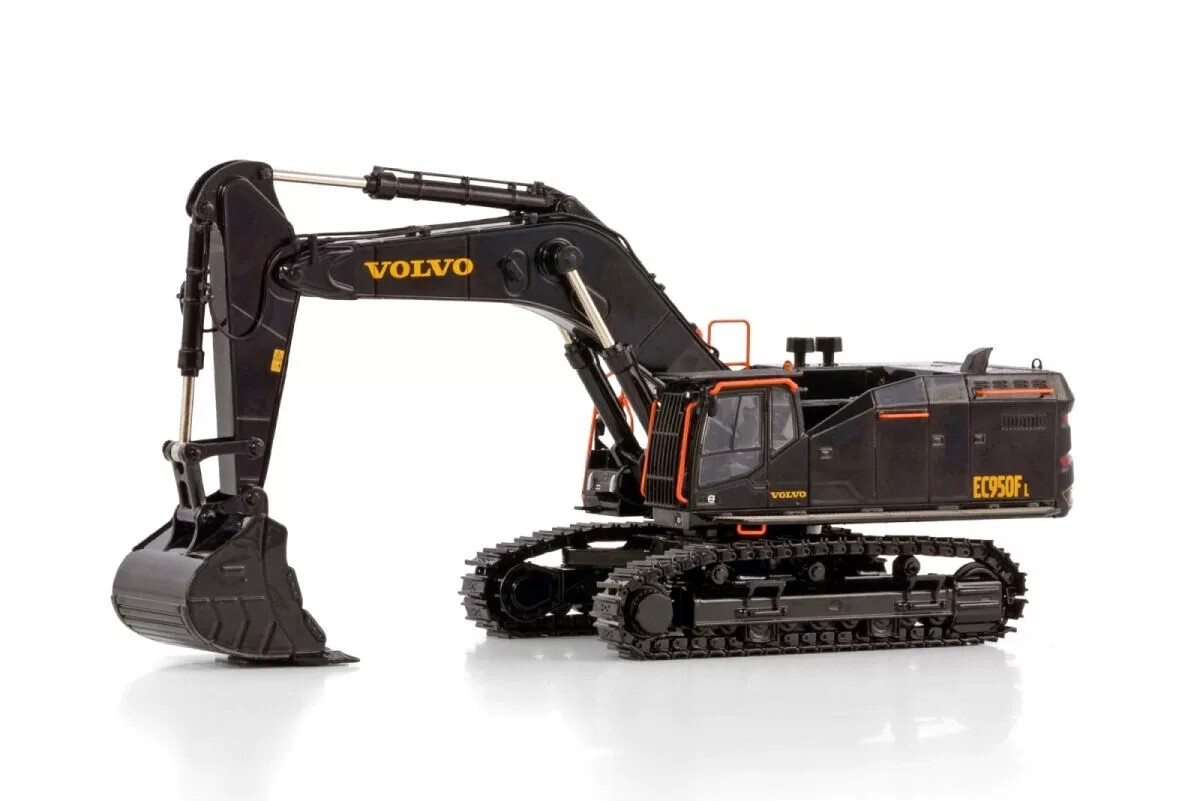 Volvo EC950F excavator in black ,WSI truck models , construction vehicle, 1:50