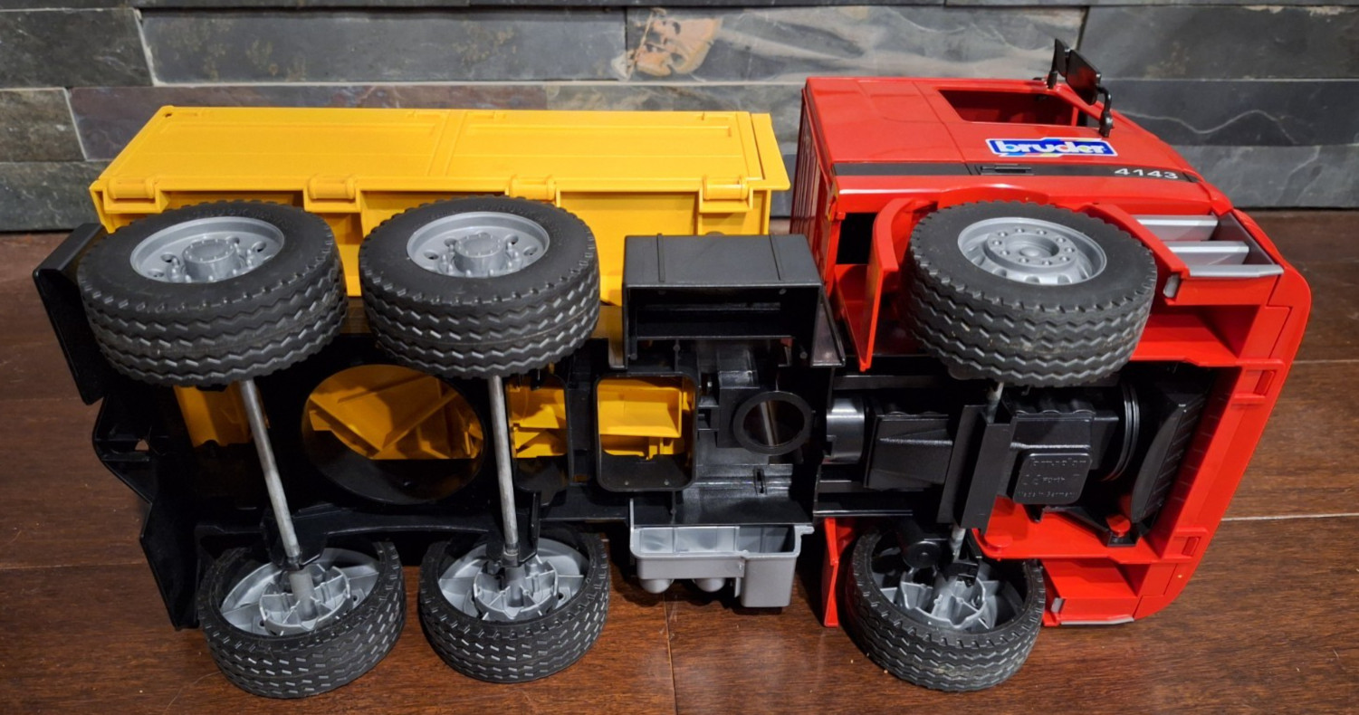 Bruder Truck 4143 Red Yellow Dump Truck Mercedes