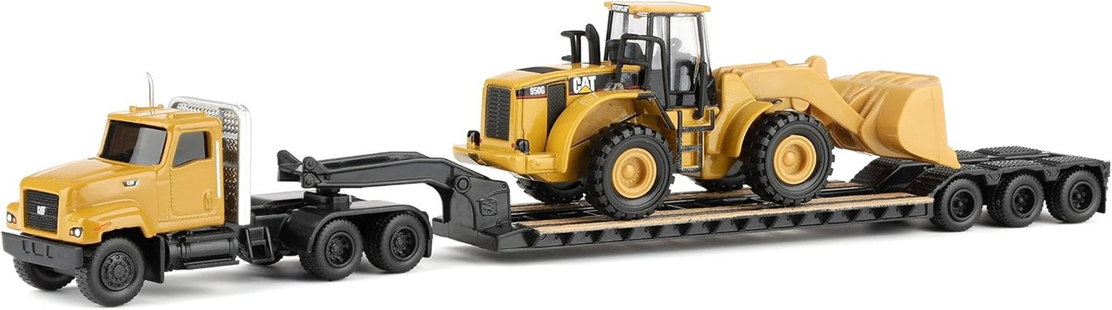 1/87 Caterpillar CT681 Day Cab with Lowboy & 950G Wheel Loader 84418