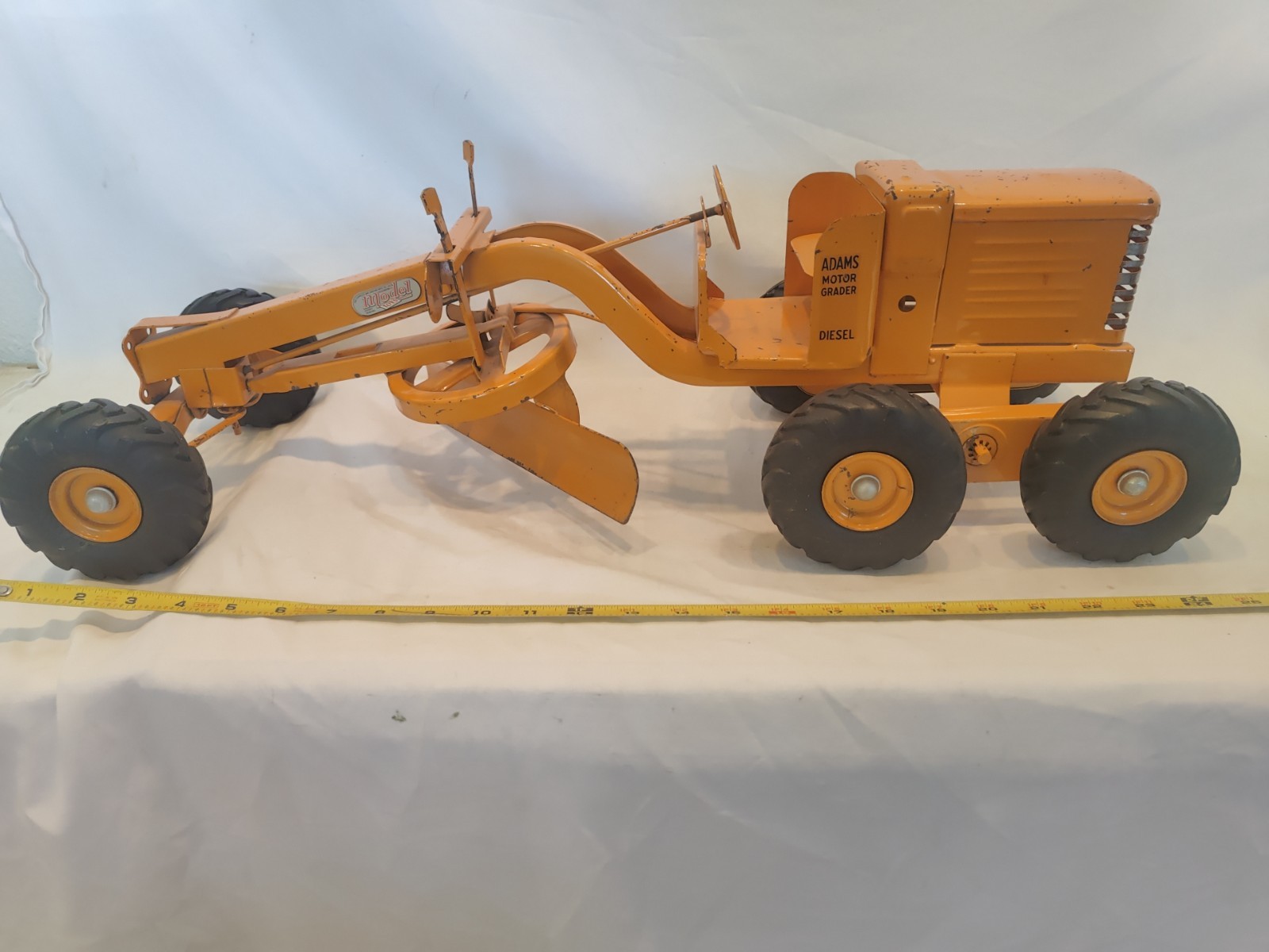 Doepke Model Toys Adams Road Grader Diesel Motor Steel 1950’s Vintage Great Cond