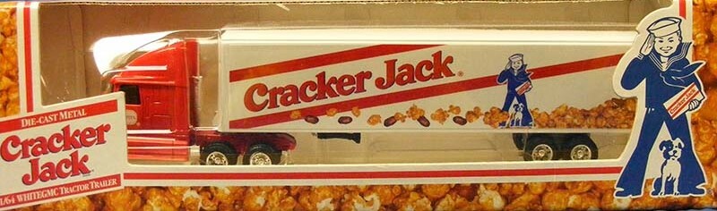 Ertl T621 White/GMC Semi-Van Cracker Jack 1/64 Die-cast MIB