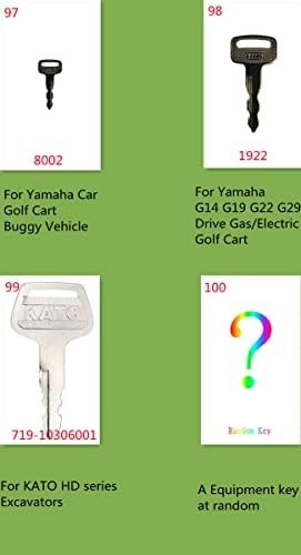 100pcs Equipment Key Universal Key Set | For Heavy Construction Excavator Loader