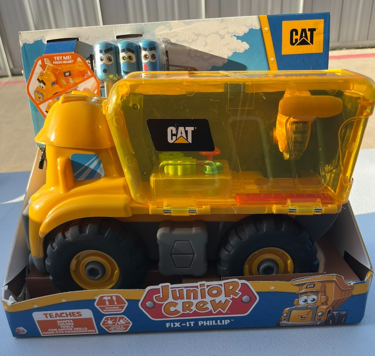 CAT Junior Crew Fix-It Philip – Interactive Construction Truck Toy (Read Below)