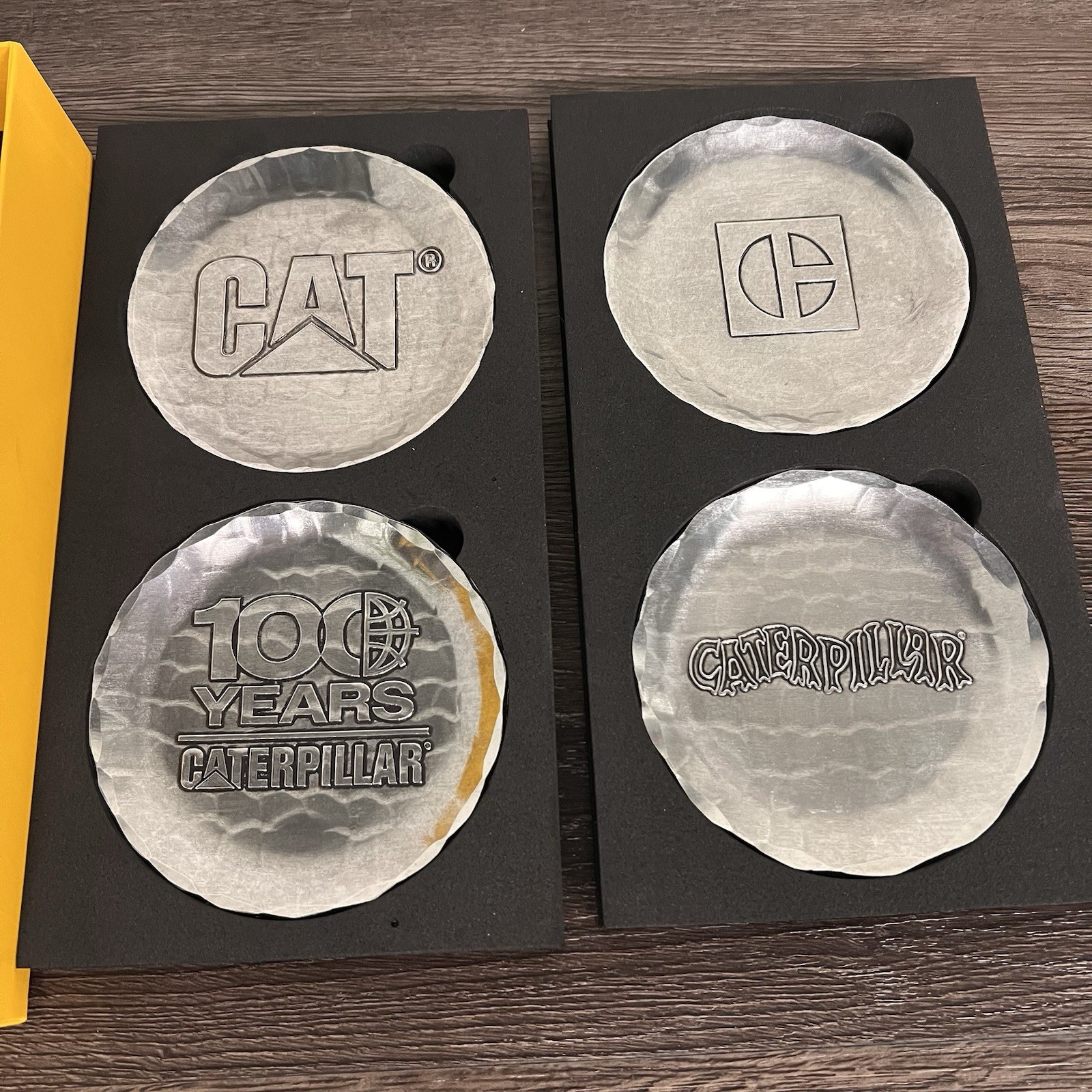 Caterpillar 100 Years Centennial Coasters Set Employee Cat
