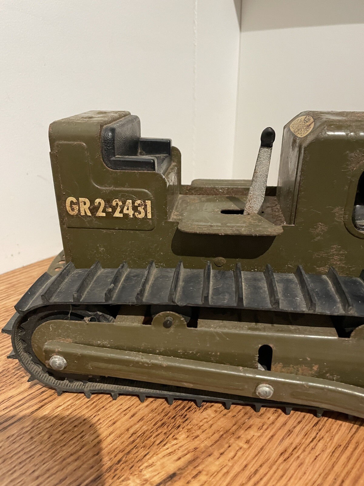 Vintage Tonka GR 2-2431 Army Green Bulldozer & Toys Caterpillar Grader Truck