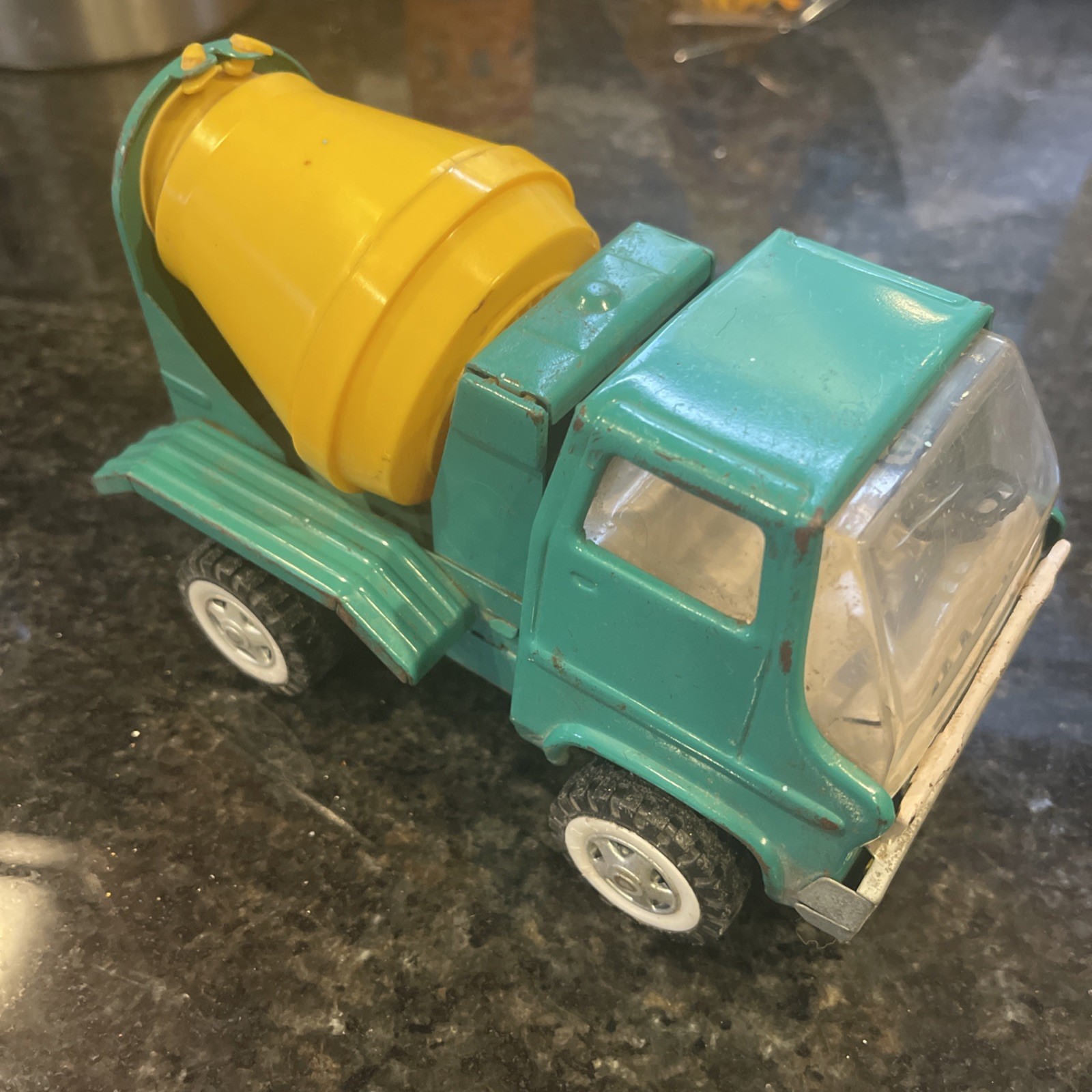 Vintage 1968 Marx Cement Mixer Truck Pressed Steel Louis Marx & Co. (11F)