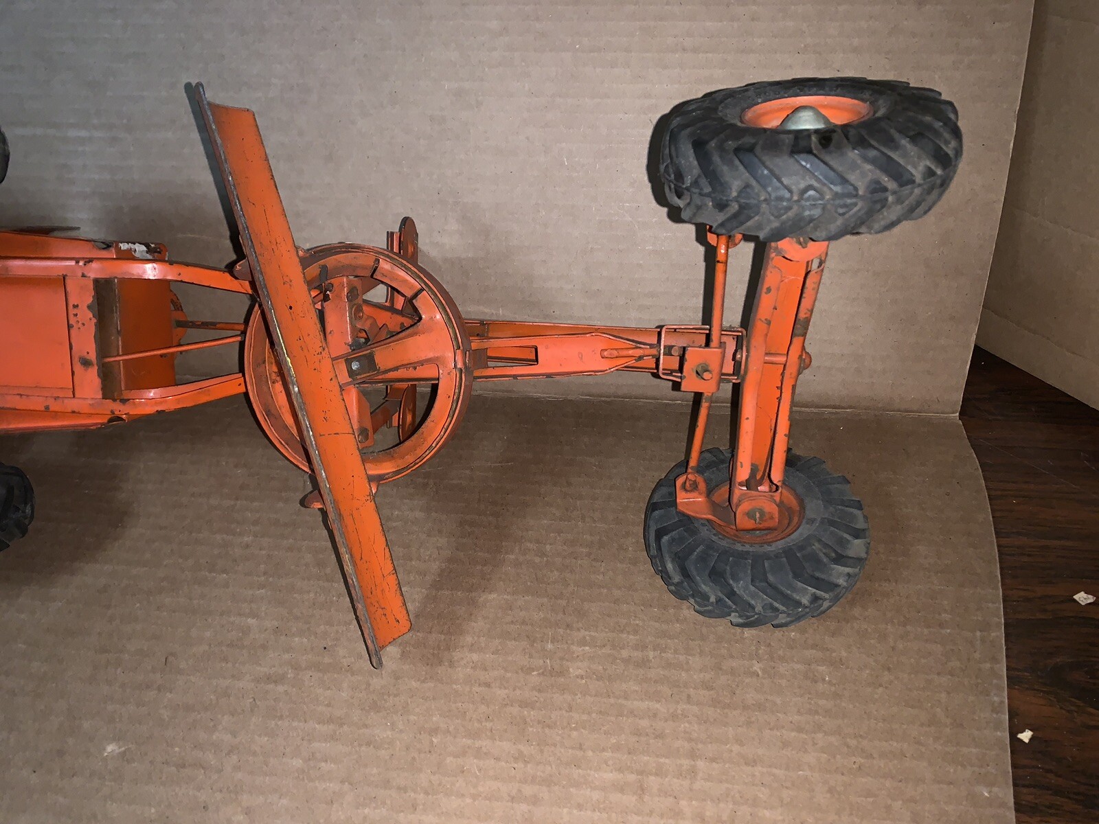 Vintage Heavy Pressed Steel Adams Motor Grader Diesel Construction Toy