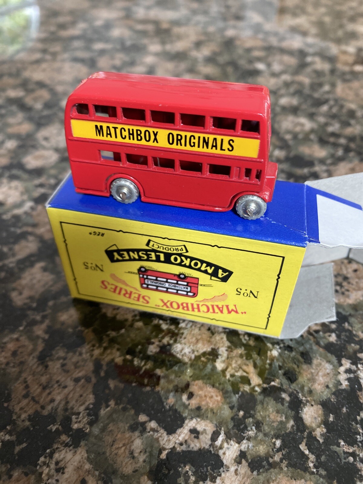 Matchbox Moko Lesney Double Decker Bus No. 5 with Box