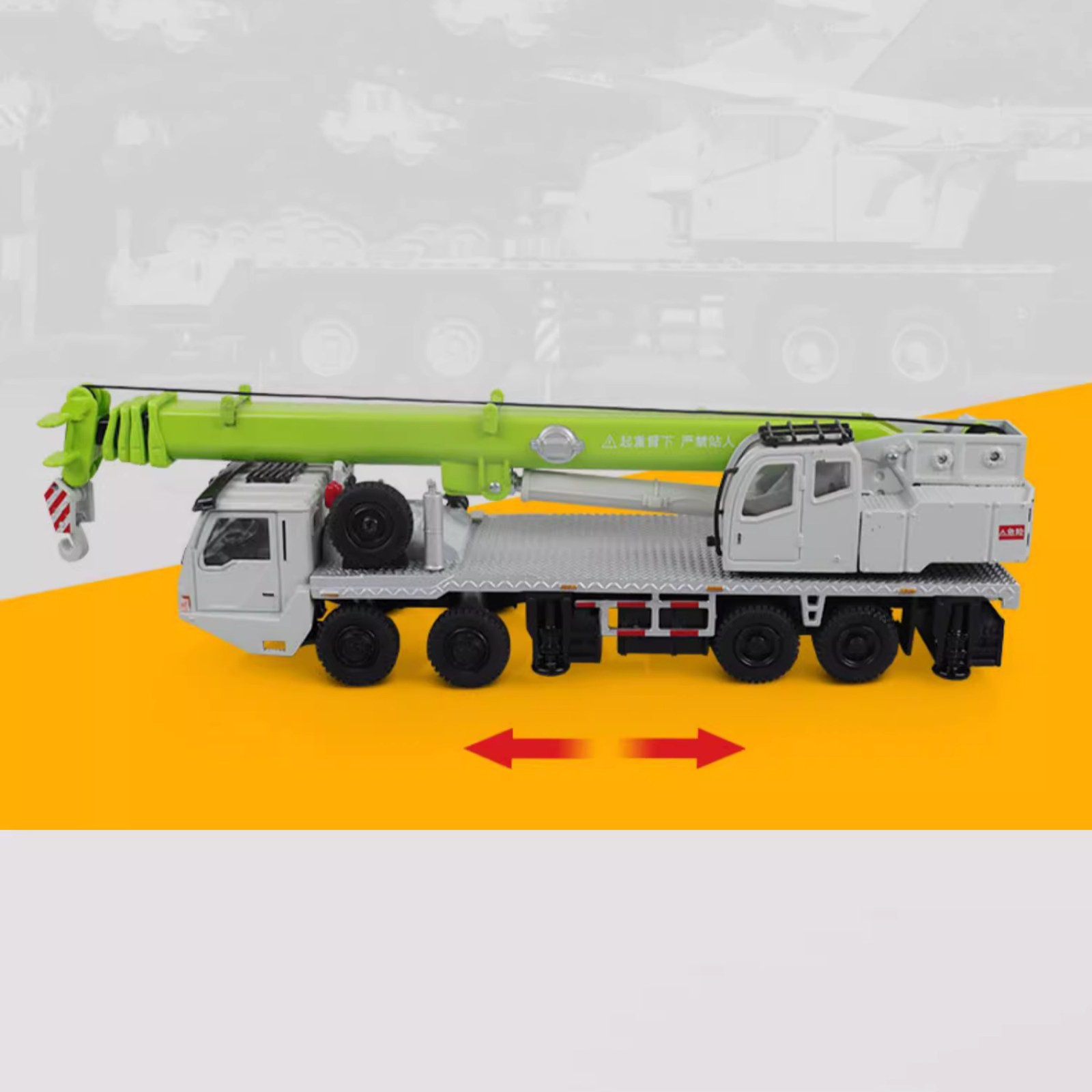 Alloy 1/55 Scale Machinery Lift Crane Truck Vehicle Model Decor Toy Collection