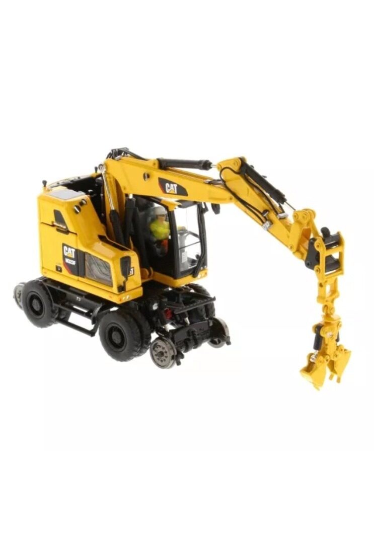 DM 1:50 CAT M323F Caterpillar Multi Railway Wheel Excavator Alloy Model 85661