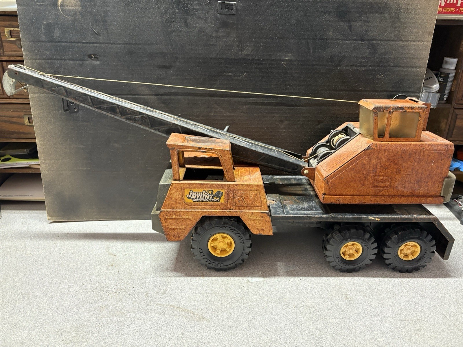 Vintage Jumbo Nylint Michigan Shovel Truck USED ALL ORIGINAL TO PAINT/RESTORE US