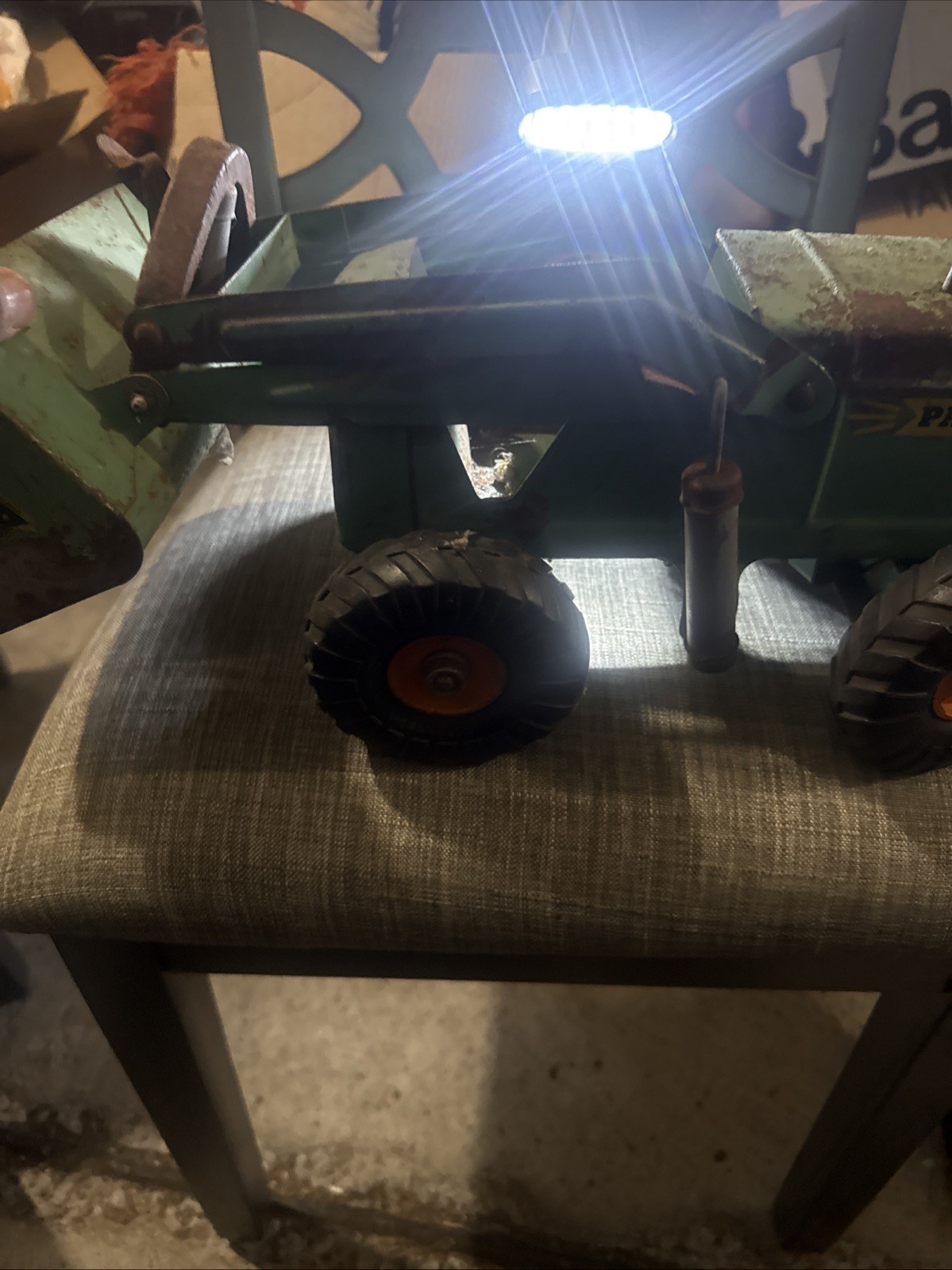 Rare Vtg Nylint Hough H-25 Payloader Green Pressed Steel Construction Toy