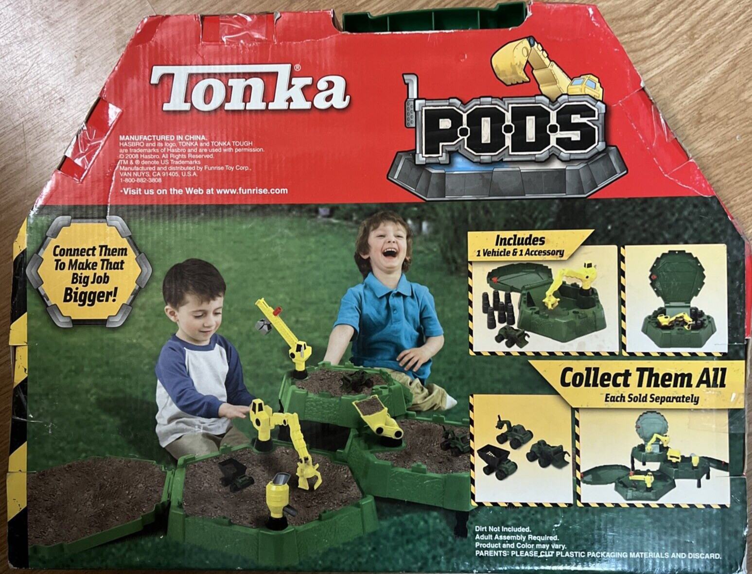 Tonka PODS Boulder Canyon Indoor Outdoor Playset Truck Tractor Excavator New
