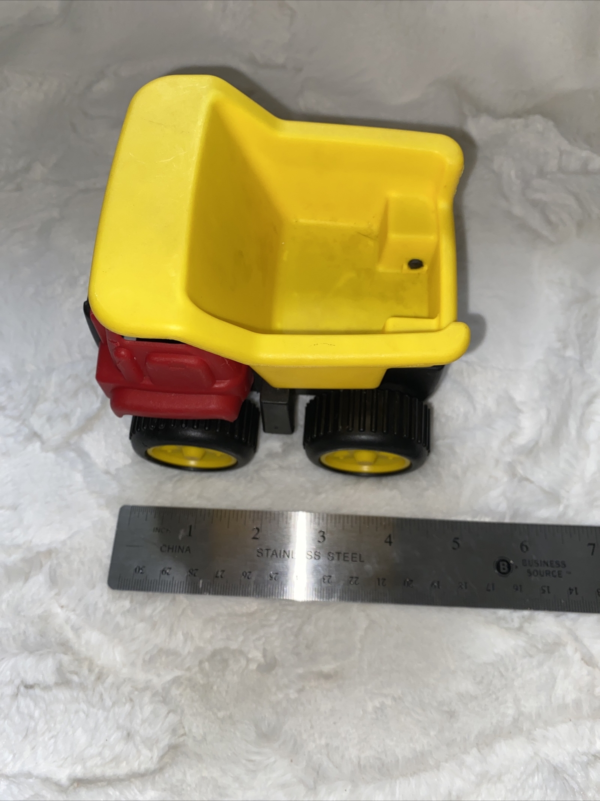 2010 Plastic Red and Yellow Toy Dump Truck by Target