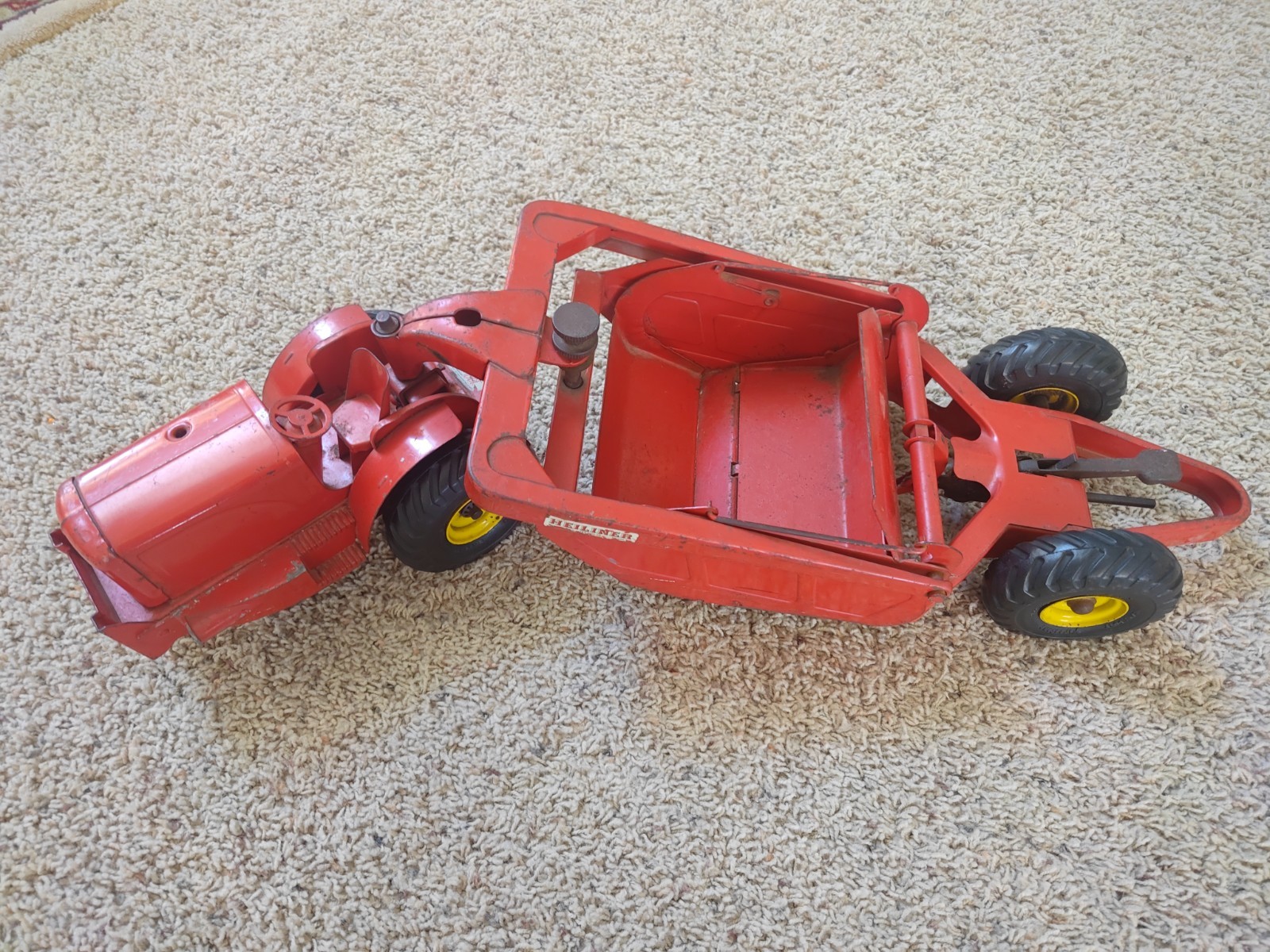 Vintage 1950’s Doepke Heiliner 29″ Red Earth Mover Grader Truck