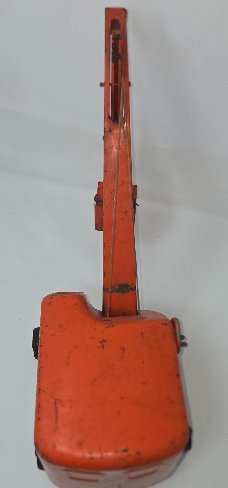 Vintage Pressed Steel Structo Construction Steam Shovel Orange Top Gear Works