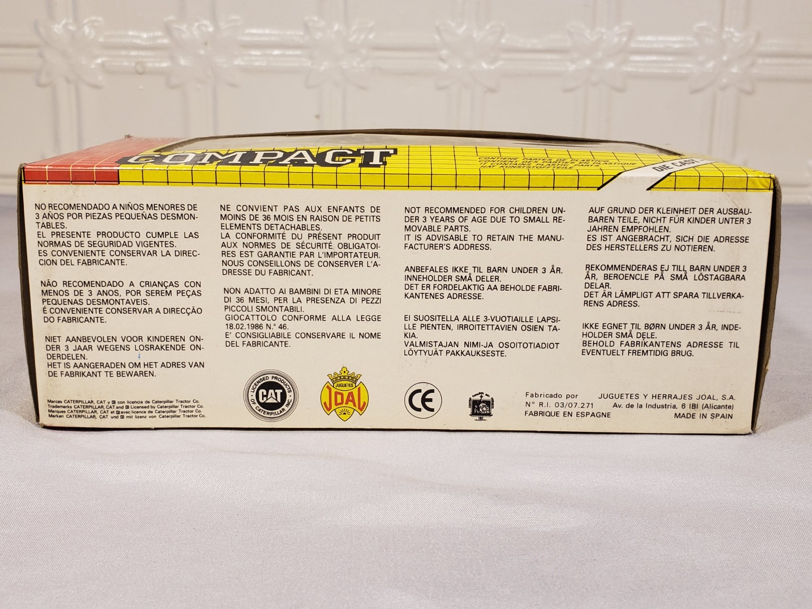 Joal Compact CAT Caterpillar 12G Motor Grader 1:50 Diecast Metal MPN 217 Box