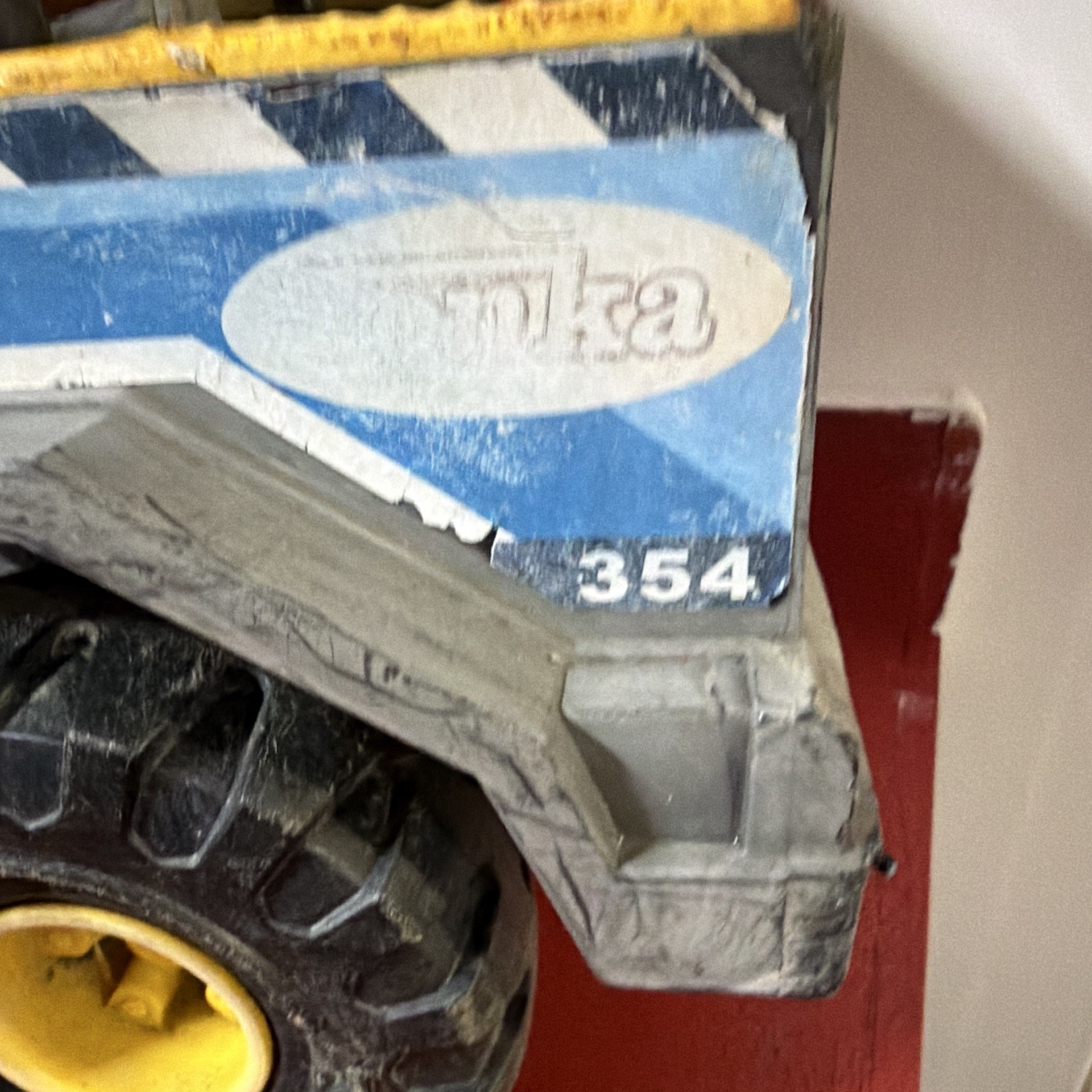 Tonka Vintage Diecast Dump Truck Toy, Yellow/Gray/Blue/Black, Model 354