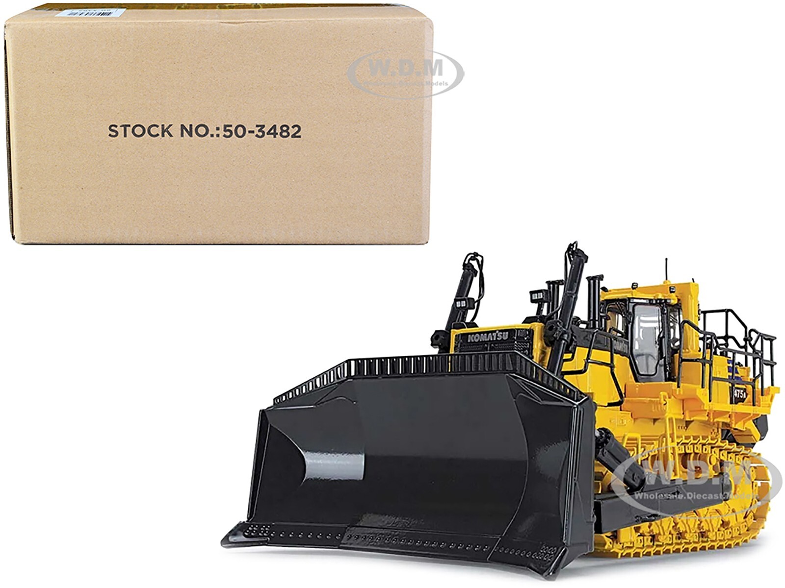 KOMATSU D475A-8 DOZER WITH RIPPER YELLOW 1/50 DIECAST MODEL FIRST GEAR 50-3482