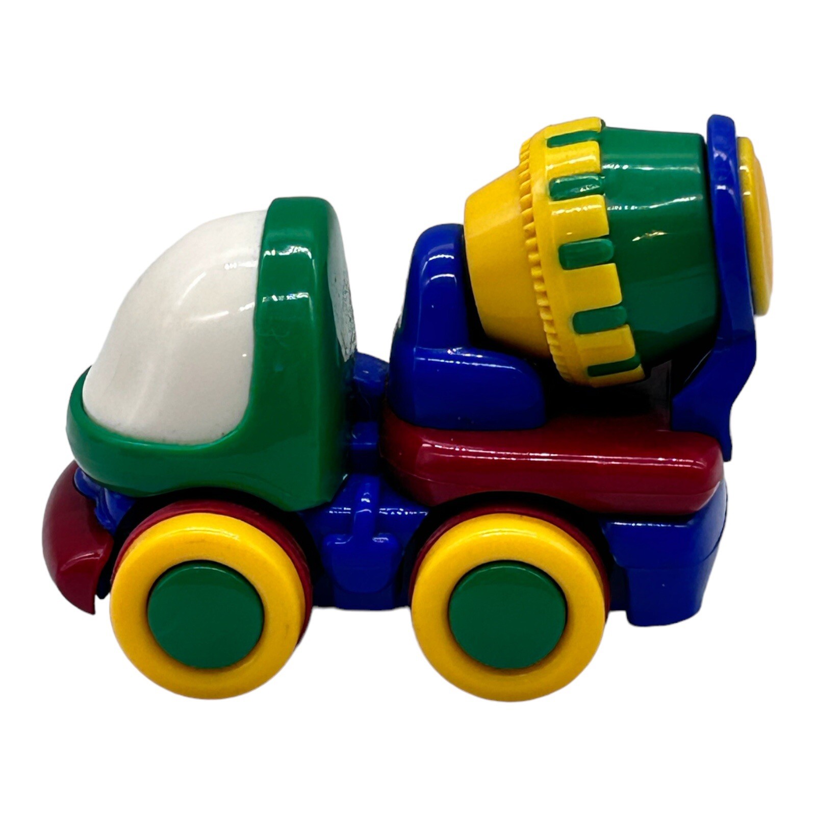 Schylling Friction Cement Mixer Truck Plastic Vehicle Toy 3.5″ Long