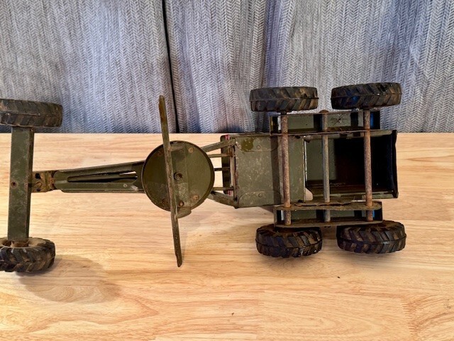 Vintage 1964 Tonka Caterpillar Army Road Grader Steel Toy GR 2-2431