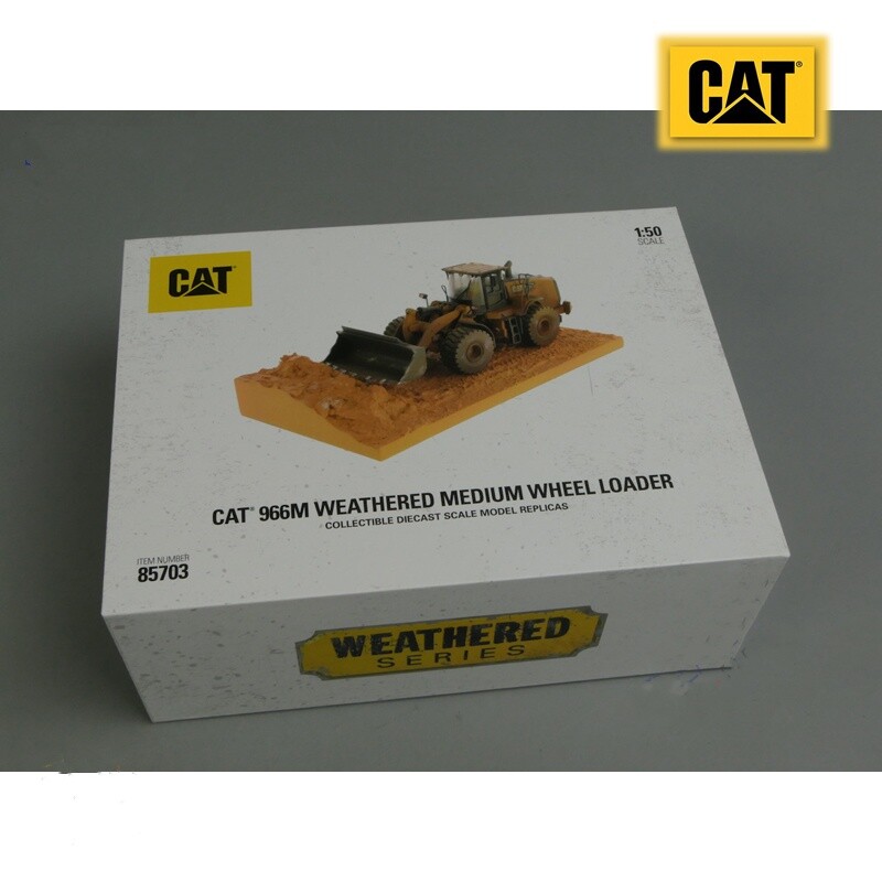 1:50 DM 966M Medium Wheel Loader- Weathered Construction Machine Diecast Model