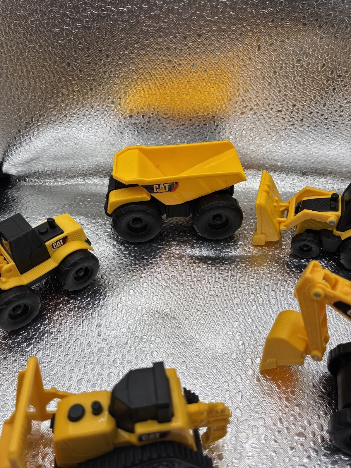 CAT Construction Vehicle Toy Lot – Dump Truck, Bulldozer, Excavator & Loader Set