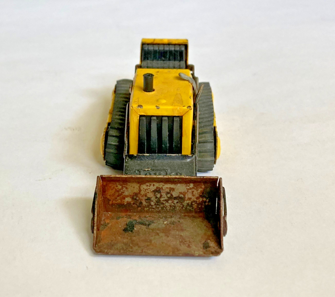 Tonka Bulldozer Yellow Pressed Steel & Rubber Tracks w Lever for Shovel – VTG