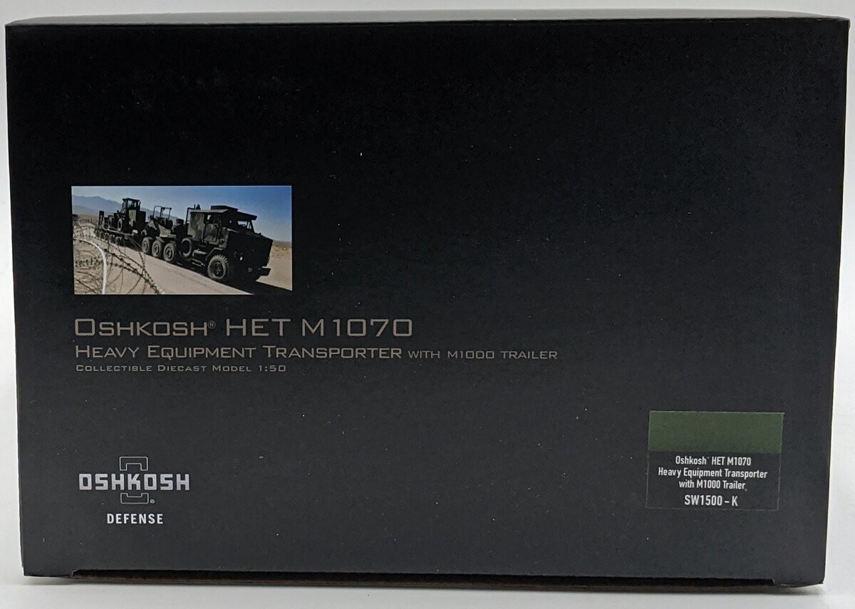 Sword Models SW1500-K 1:50 DieCast Oshkosh HET M1070 Transporter w/M1000 Trailer