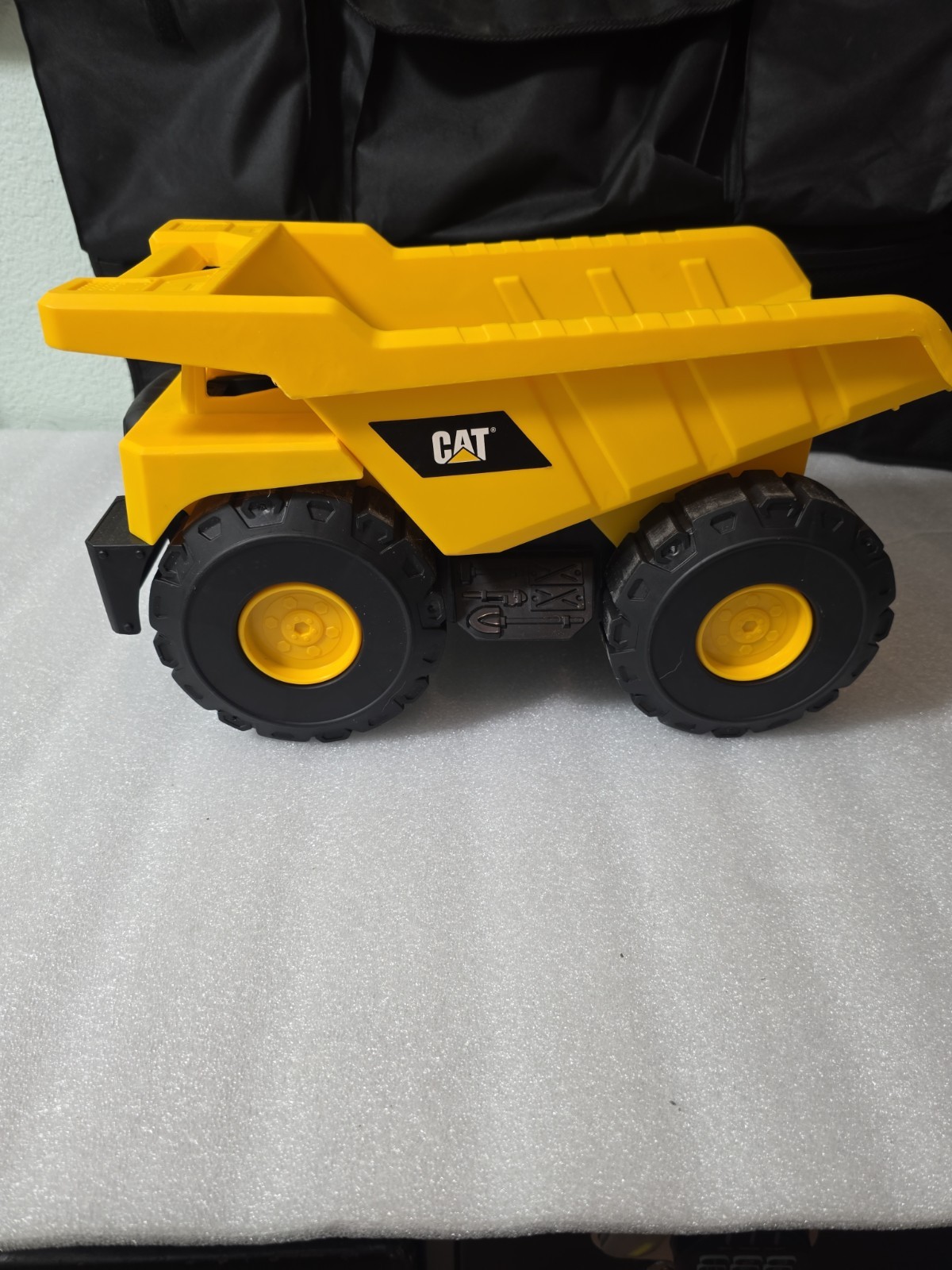 CAT Plastic Yellow Black Dump Truck Toy Construction Vehicle for Kids Ages 3-7