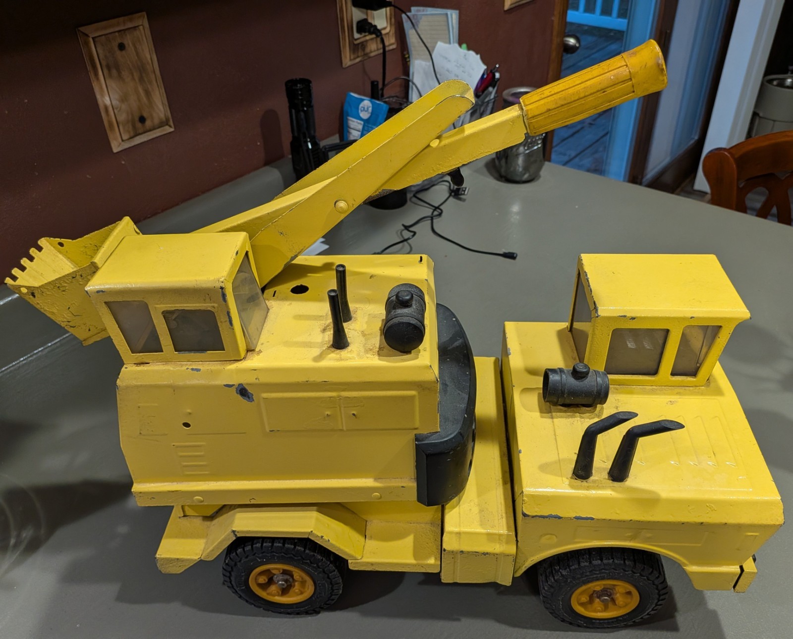 1965 Tonka Metal Trencher Backhoe Loader 18″