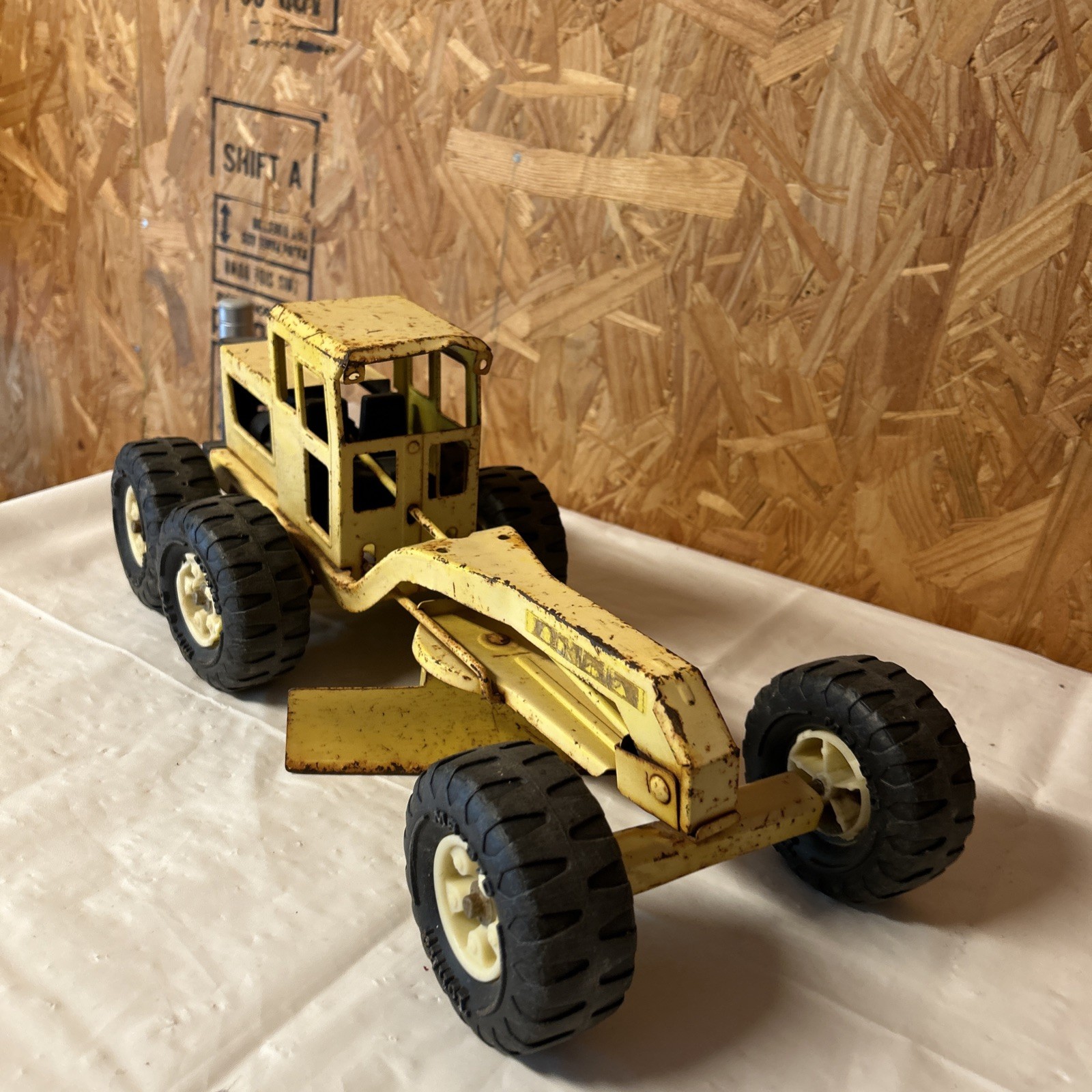 Tonka Yellow Road Grader Vintage 70s Construction Toy Vehicle Truck 9F