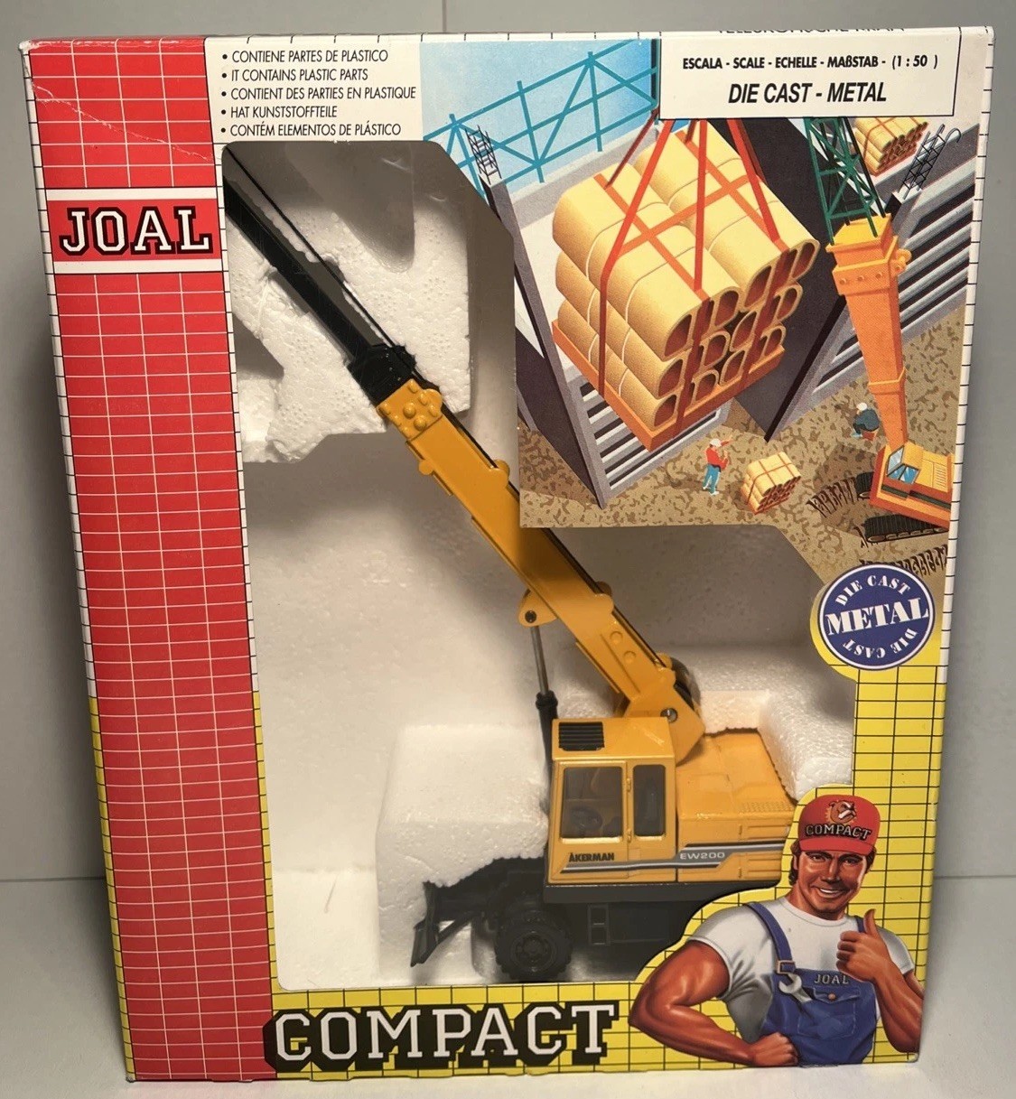 Joal Compact Telescopic Digging Crane #236 Die cast 1:50 Scale (B264)