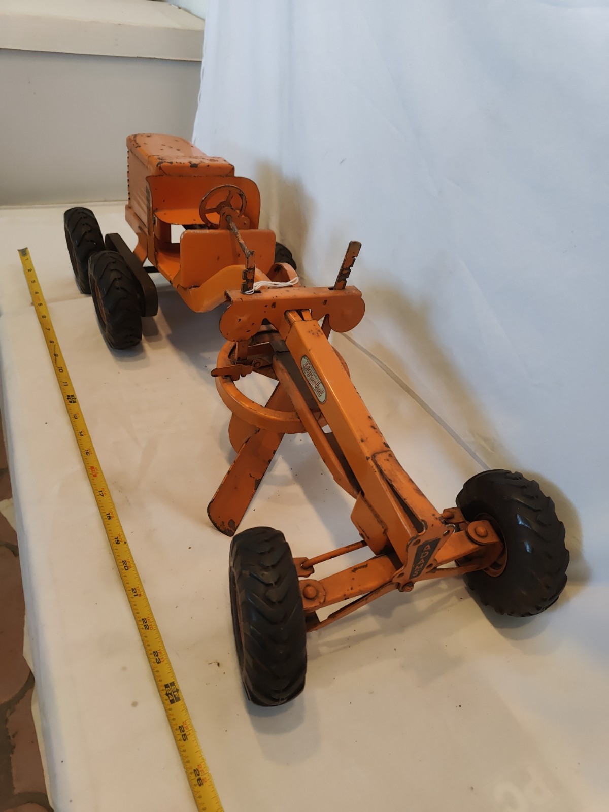 Doepke Model Toys Adams Road Grader Diesel Motor Steel 1950’s Vintage Fair Cond.