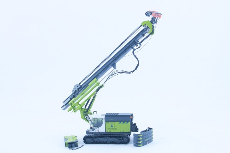 1:50 BYMO RTG RG21T Pile Drive with Hydraulic Vibrator Machine Diecast Model #3