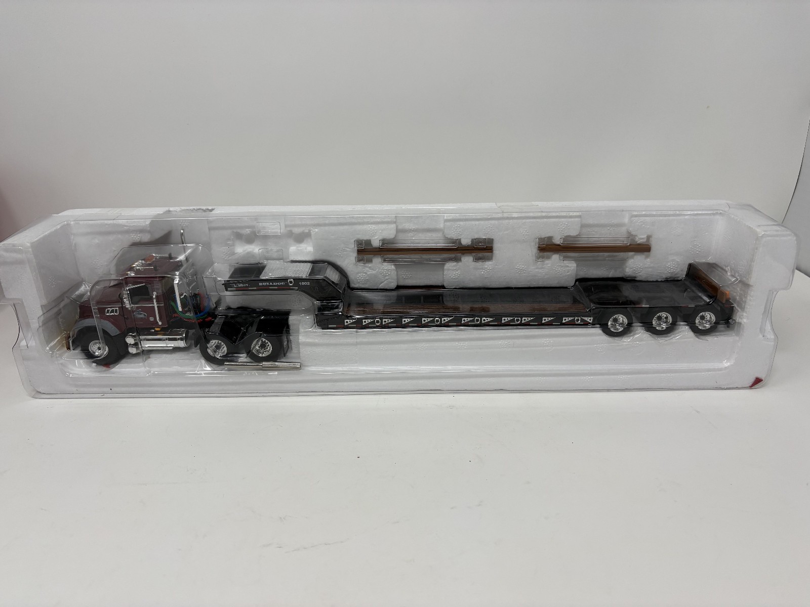 New! 1/50 First Gear Mack Granite MP Engine series With Triaxel Talbert Lowboy