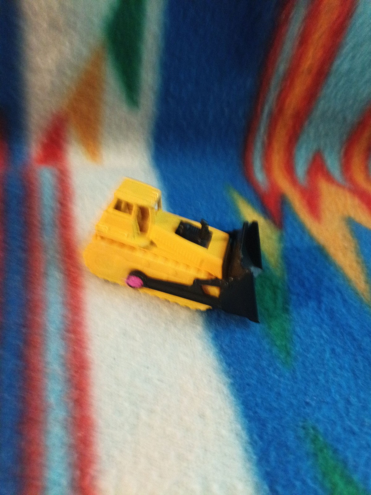 Galoob Micro Machines Yellow Bulldozer Construction Vehicle Toy