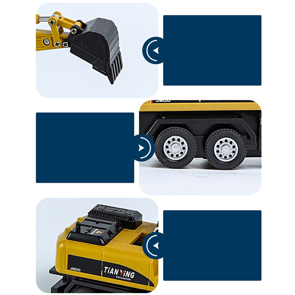 Excavator Truck Toy 1:50 Diecast Model Car Construction Vehicle Toy Cars Gifts