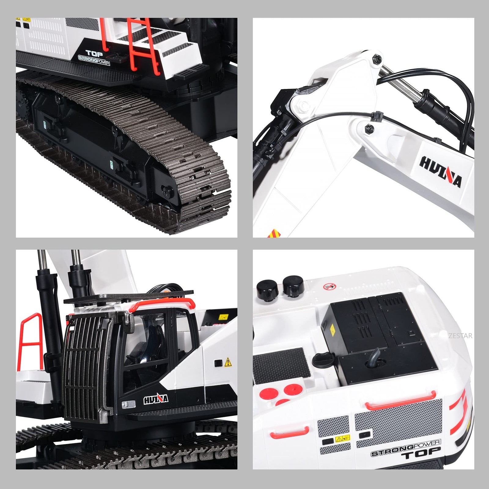 HUINA 1594 Metal RC 1:14 Excavator 28 Channel Digger Construction Vehicle Hob…