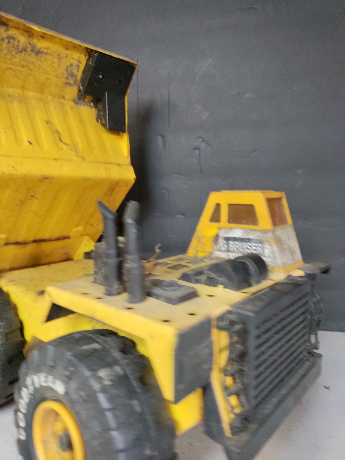 Vintage Buddy L Big Bruiser Construction Dump Truck Pressed Steel.