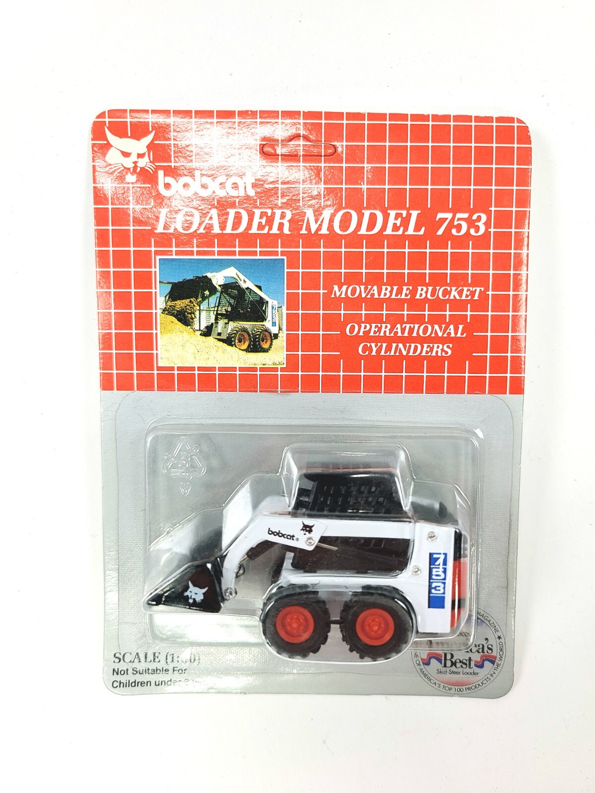 Bobcat 753 Blue Skid-Steer Loader – Clover 1:50 Scale Diecast Model #6722323 New