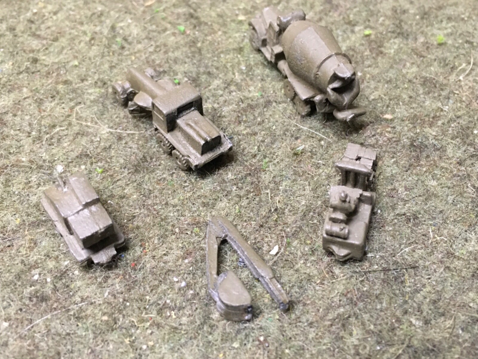 Modern Micro Armor 1/300 Construction Team 1/285 Cemet mixer not ghq RARE OOP