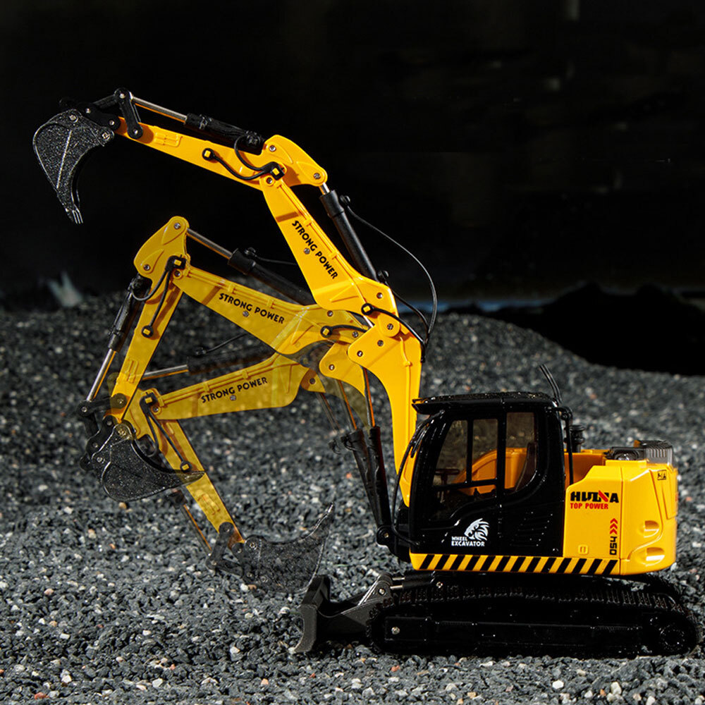6.7″ Crawler Excavator Toy Construction Equipment Diecast Toy Vehicle Yellow
