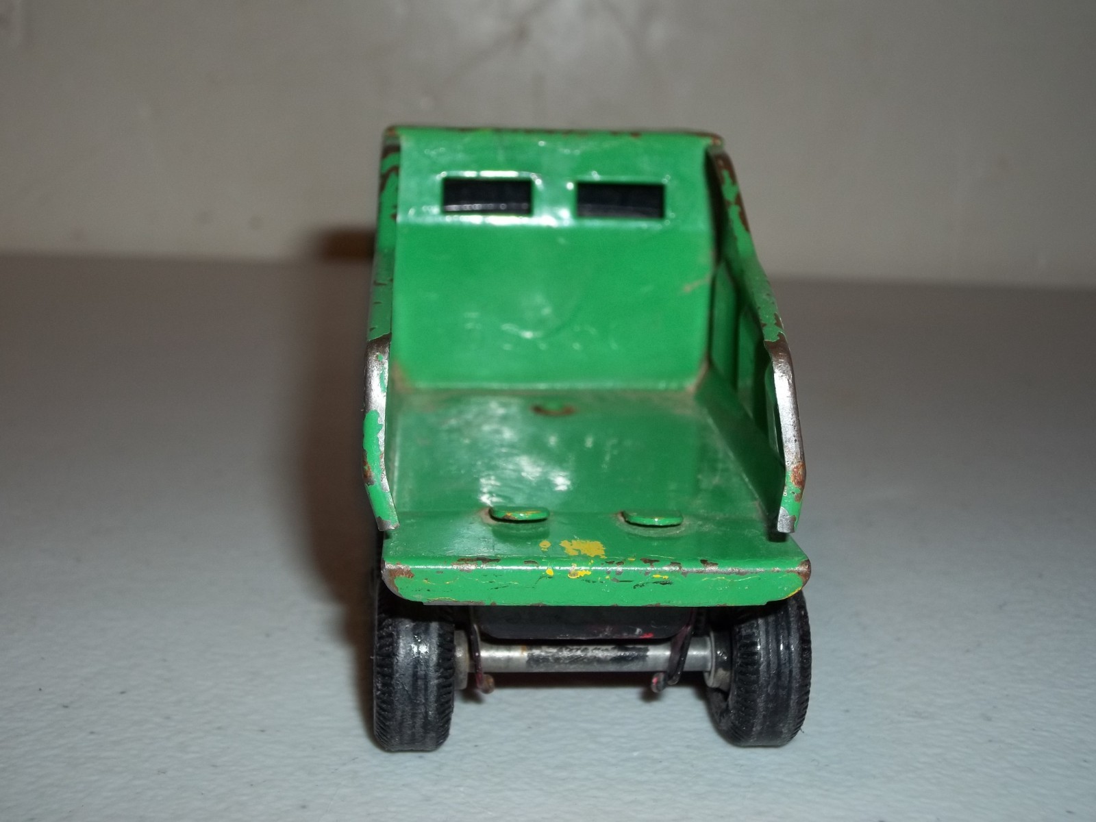 Vintage Tonka 5″ Metal Dump Truck 1974 Vehicle Black Cab/Green Dump 55010 L@@K